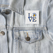 San Jose State Love Vierkante Button 5,1 Cm (In situ)