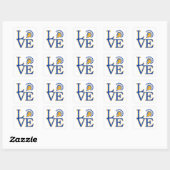 San Jose State Love Vierkante Sticker (Vel)