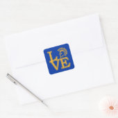 San Jose State Love Vierkante Sticker (Envelop)