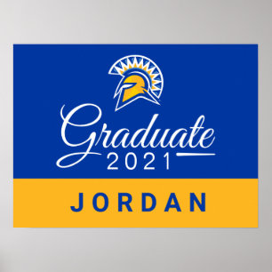San Jose State Spartans 2021 afgestudeerde Poster