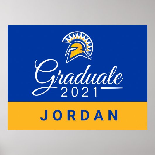San Jose State Spartans 2021 afgestudeerde Poster (Voorkant)
