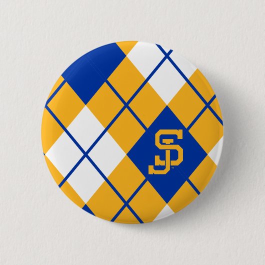 San Jose State Spartans argyle Ronde Button 5,7 Cm (Voorkant)