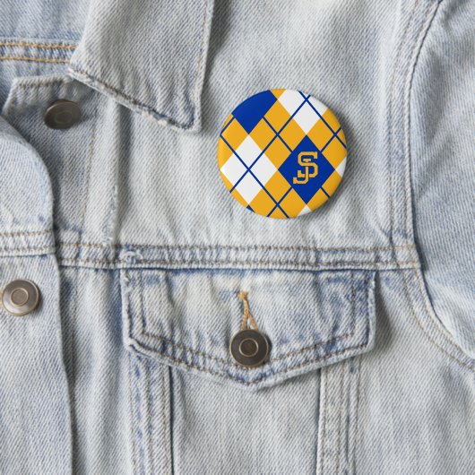 San Jose State Spartans argyle Ronde Button 5,7 Cm (In situ)