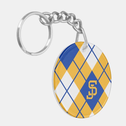 San Jose State Spartans argyle Sleutelhanger (Voorkant Links)