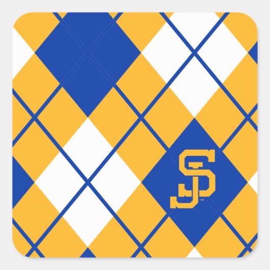 San Jose State Spartans argyle Vierkante Sticker (Voorkant)