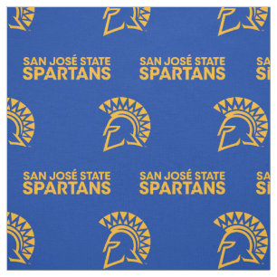 San Jose State Spartans Blue Pattern Stof