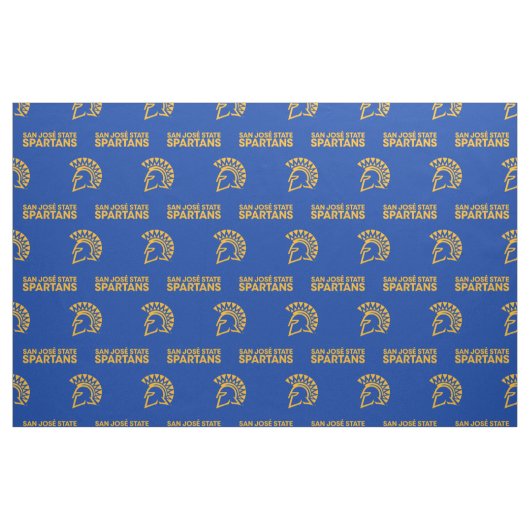 San Jose State Spartans Blue Pattern Stof (Fat Quarter)