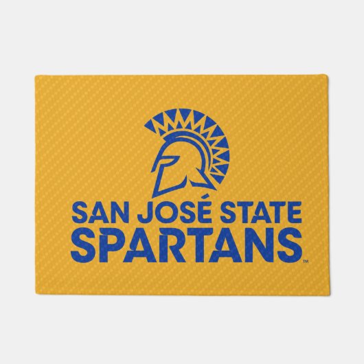 San Jose State Spartans Carbon Fiber Patroon Deurmat (Voorkant)