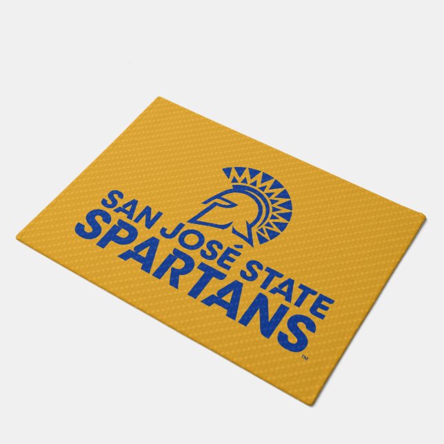 San Jose State Spartans Carbon Fiber Patroon Deurmat (Schuin)