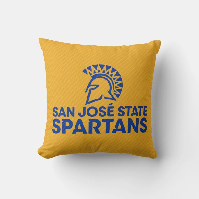 San Jose State Spartans Carbon Fiber Patroon Kussen (Voorkant)