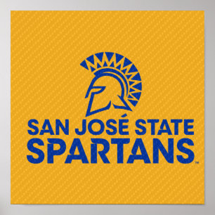 San Jose State Spartans Carbon Fiber Patroon Poster