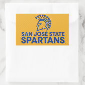 San Jose State Spartans Carbon Fiber Patroon Rechthoekige Sticker (Tas)