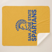 San Jose State Spartans Carbon Fiber Patroon Sherpa Deken (Voorkant (horizontaal))