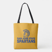 San Jose State Spartans Carbon Fiber Patroon Tote Bag (Achterkant)