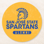 San Jose State Spartans Distress Ronde Kartonnen Onderzetter (Voorkant)