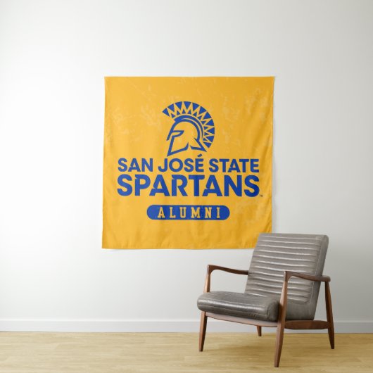 San Jose State Spartans Distress Wandkleed (In situ)
