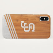San Jose State Spartans houten cementstripe Case-Mate iPhone Case (Achterkant (horizontaal))