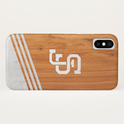 San Jose State Spartans houten cementstripe Case-Mate iPhone Case (Achterkant (horizontaal))