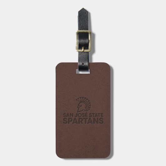 San Jose State Spartans Leather Bagagelabel (Voorkant verticaal)