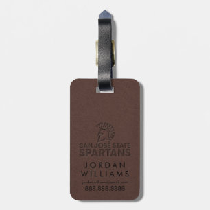 San Jose State Spartans Leather Bagagelabel