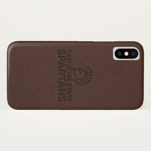 San Jose State Spartans Leather Case-Mate iPhone Case (Achterkant (horizontaal))