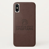 San Jose State Spartans Leather Case-Mate iPhone Case (Achterkant)