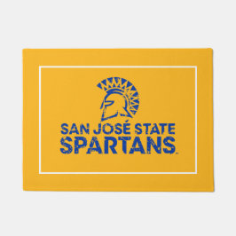 San Jose State Spartans Logo Wordmark Distress Deurmat