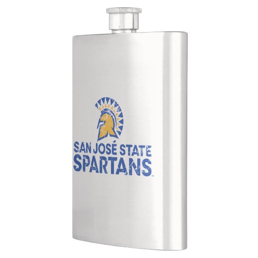 San Jose State Spartans Logo Wordmark Distress Flacon (Links)