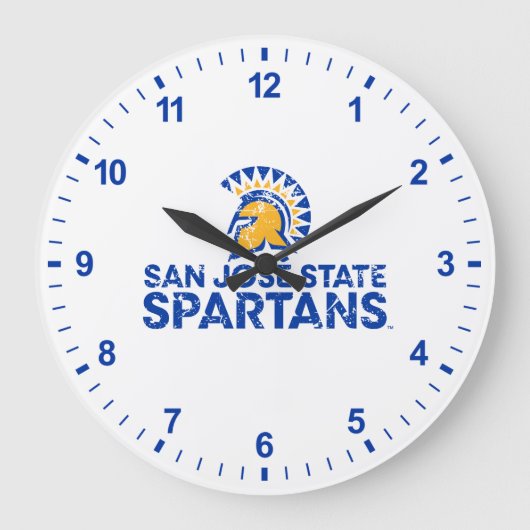 San Jose State Spartans Logo Wordmark Distress Grote Klok (Voorkant)