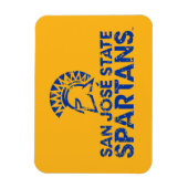 San Jose State Spartans Logo Wordmark Distress Magneet (Verticaal)