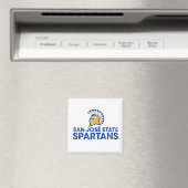 San Jose State Spartans Logo Wordmark Distress Magneet (Insitu (Vaatwasser))