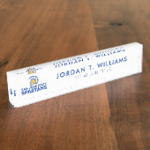 San Jose State Spartans Logo Wordmark Distress Naambordje (Zijkant)