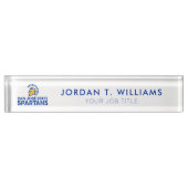 San Jose State Spartans Logo Wordmark Distress Naambordje (Voorkant)