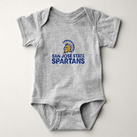 San Jose State Spartans Logo Wordmark Distress Romper (Voorkant)
