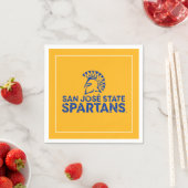 San Jose State Spartans Logo Wordmark Distress Servet (Insitu)