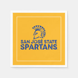 San Jose State Spartans Logo Wordmark Distress Servet