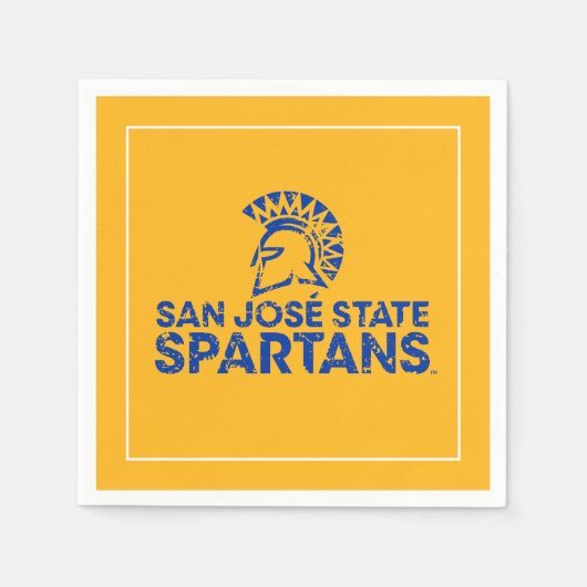 San Jose State Spartans Logo Wordmark Distress Servet (Voorkant)