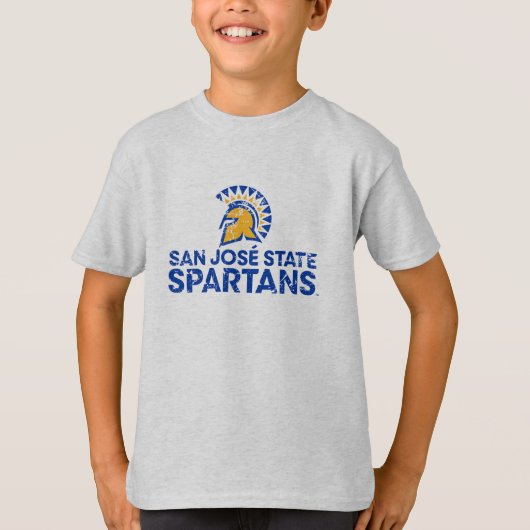 San Jose State Spartans Logo Wordmark Distress T-shirt (Voorkant)