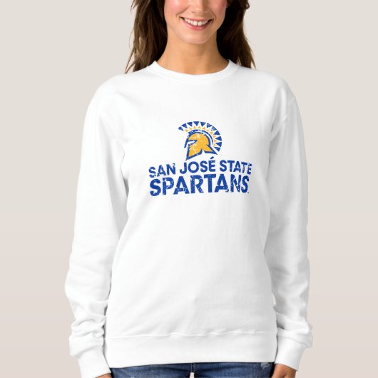 San Jose State Spartans Logo Wordmark Distress Trui (Voorkant)