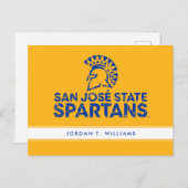 San Jose State Spartans Logo Wordmark Distress Uitnodiging Briefkaart (Voorkant / Achterkant)