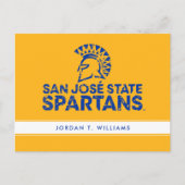 San Jose State Spartans Logo Wordmark Distress Uitnodiging Briefkaart (Voorkant)