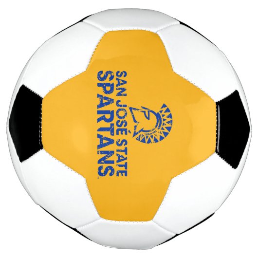 San Jose State Spartans Logo Wordmark Distress Voetbal (Gedraaid)