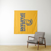 San Jose State Spartans Logo Wordmark Distress Wandkleed (In Situ (horizontaal))