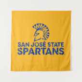 San Jose State Spartans Logo Wordmark Distress Wandkleed (Voorkant)