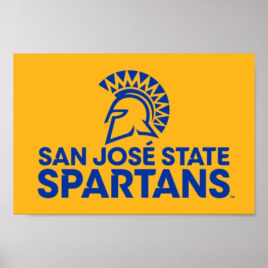 San Jose State Spartans Logo Wordmark Poster (Voorkant)