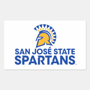 San Jose State Spartans Logo Wordmark Rechthoekige Sticker
