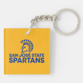 San Jose State Spartans Logo Wordmark Sleutelhanger (Achterkant)