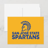 San Jose State Spartans Logo Wordmark Uitnodiging Briefkaart (Voorkant / Achterkant)