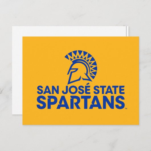 San Jose State Spartans Logo Wordmark Uitnodiging Briefkaart (Voorkant / Achterkant)