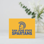 San Jose State Spartans Logo Wordmark Uitnodiging Briefkaart (Staand voorkant)